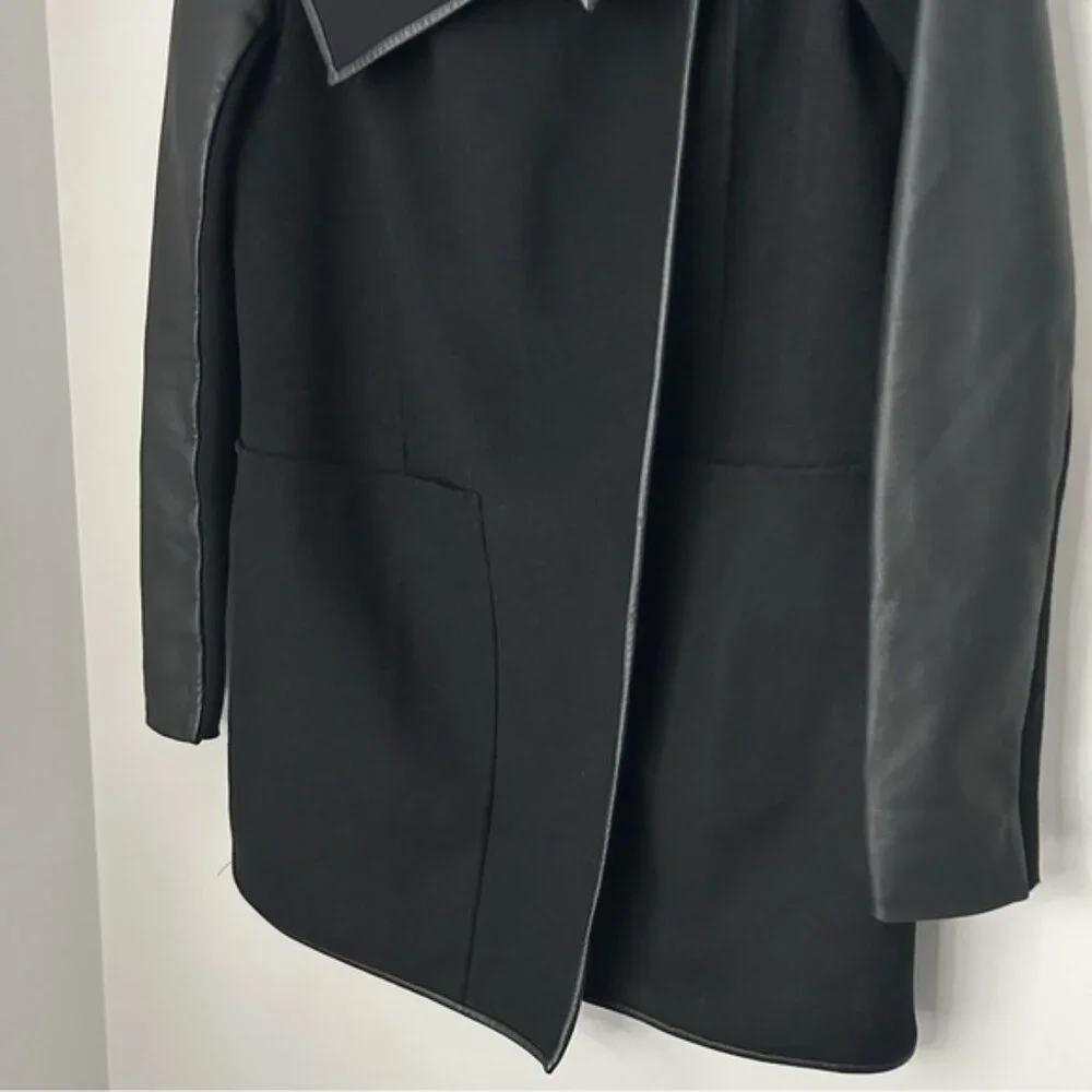 Mackage Wool and Leather Wrap Coat - Picture 6 of 10